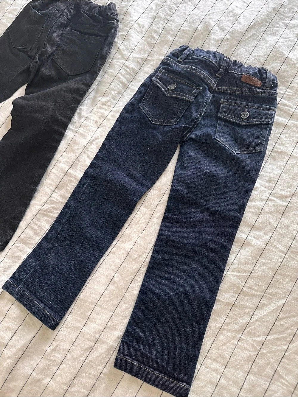 Girls Black and Navy Jeans